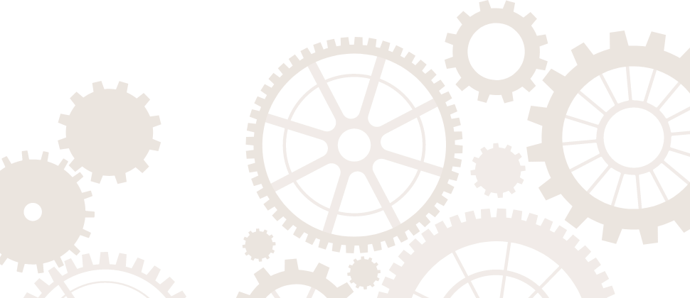 five yellow steampunk gears