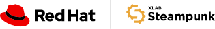logo partnership red hat xlab steampunk