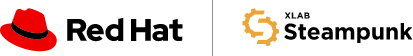logo partnership red hat xlab steampunk